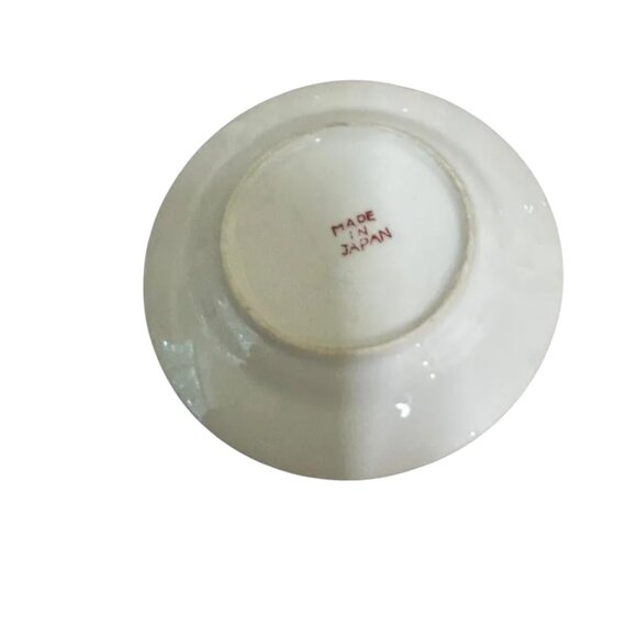 Vintage 1950s Peach Lustre Ware HP Bluebird Children's Dish Set - Picture 6 of 6